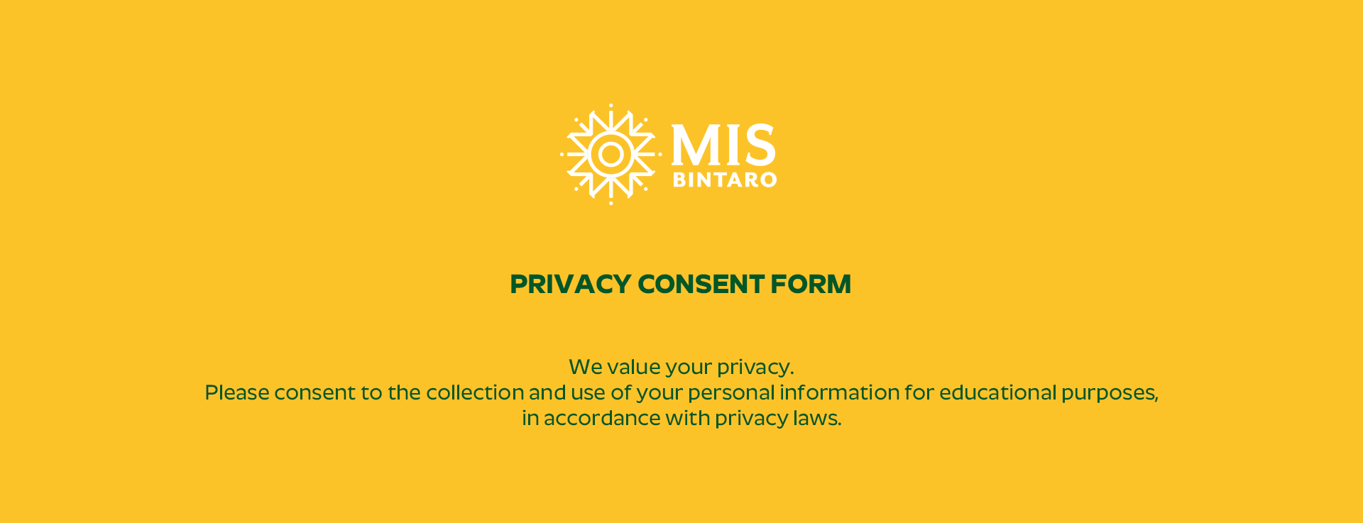 Privacy Consent Form