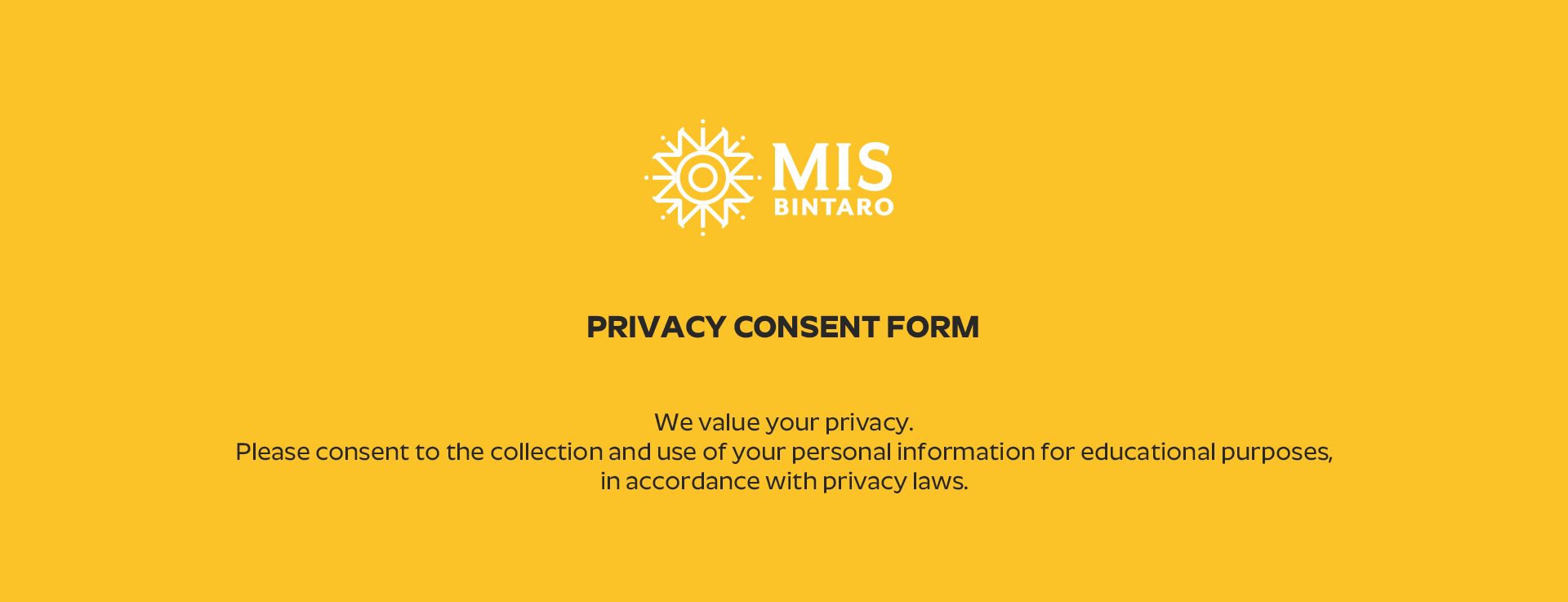 Privacy Consent Form
