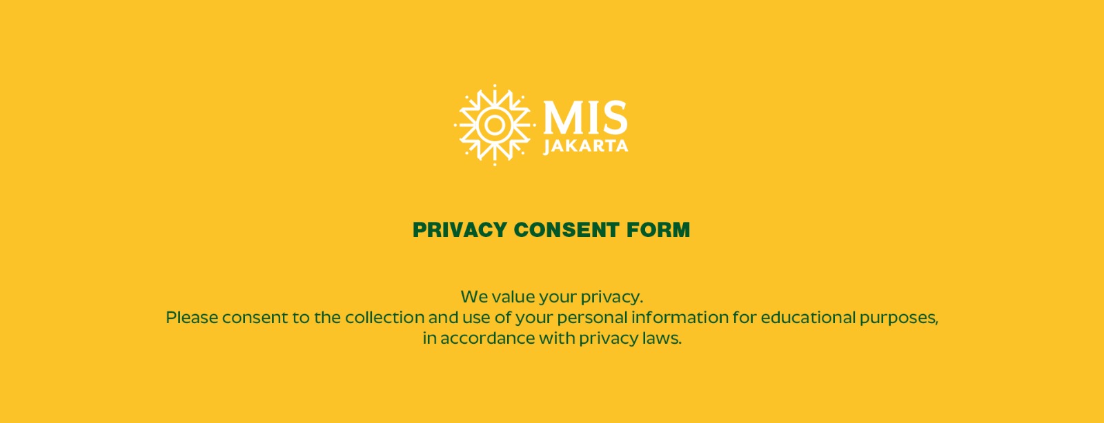 Privacy Consent Form